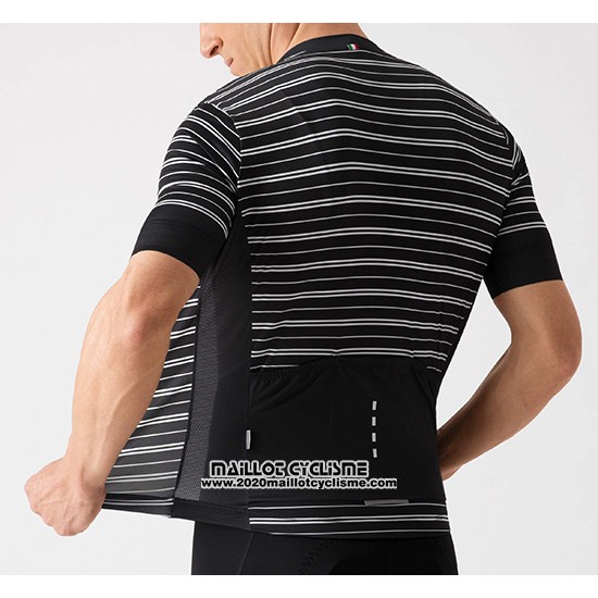 2019 Maillot Ciclismo La Passione Stripe Noir Manches Courtes et Cuissard